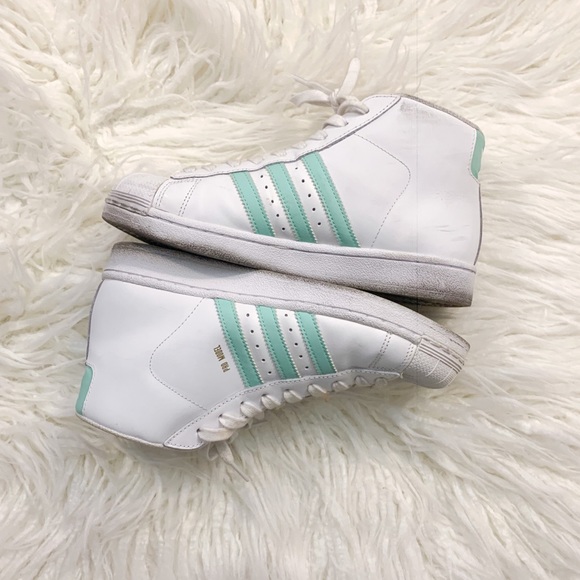 Adidas Pro Model Superstar in Mint Stripe - Picture 4 of 11